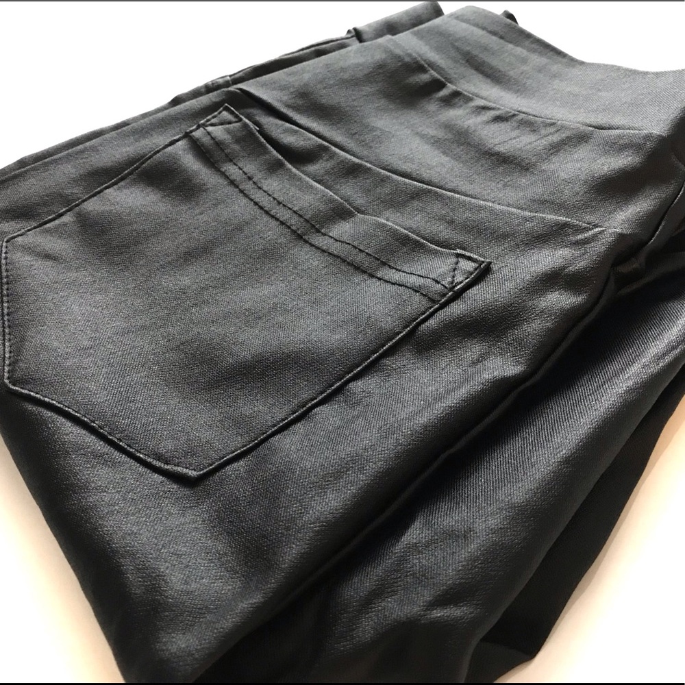 Coated High Waisted Jeggings - Picture 6 of 7